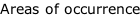 Areas of occurrence
